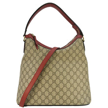 Load image into Gallery viewer, GUCCI Linea A Supreme Canvas Hobo Shoulder Bag Beige 414930
