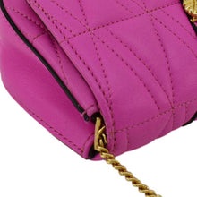 Load image into Gallery viewer, VERSACE Virtus Quilted Leather Chain Crossbody Bag Shock Pink
