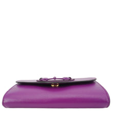 Load image into Gallery viewer, GUCCI Horsebit 1955 mini Leather Shoulder Bag Purple 724713
