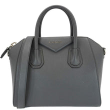 Load image into Gallery viewer, GIVENCHY Antigona Small Leather Satchel Shoulder Bag Gray
