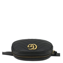 Load image into Gallery viewer, GUCCI GG Marmont Matelasse Leather Belt Bag Black 476434
