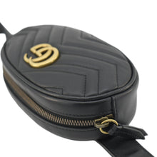 Load image into Gallery viewer, GUCCI GG Marmont Matelasse Leather Belt Bag Black 476434
