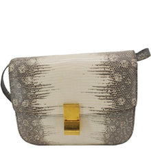 Load image into Gallery viewer, CELINE Classic Box Medium Lizard Leather Shoulder Bag Natural

