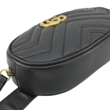 Load image into Gallery viewer, GUCCI GG Marmont Matelasse Leather Belt Bag Black 476434
