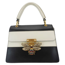 Load image into Gallery viewer, GUCCI Queen Margaret Bee Blind For Love Leather Shoulder Bag Black 476541
