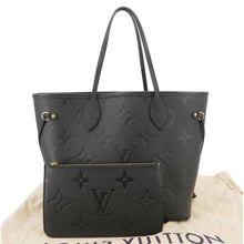 Load image into Gallery viewer, LOUIS VUITTON Neverfull MM Empreinte Leather Tote Shoulder Bag Black
