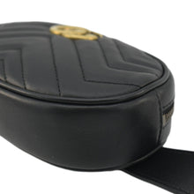 Load image into Gallery viewer, GUCCI GG Marmont Matelasse Leather Belt Bag Black 476434
