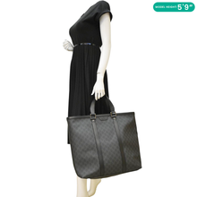 Load image into Gallery viewer, GUCCI GG Supreme Canvas Medium Black Tote Bag dummy look
