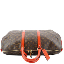 Load image into Gallery viewer, LOUIS VUITTON Keepall Bandoulière 50 Monogram Canvas Travel Bag Coquelicot
