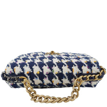 Load image into Gallery viewer, CHANEL 19 Flap Medium Quilted Tweed Hobo Bag Navy Blue
