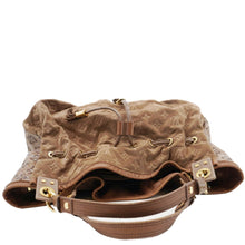 Load image into Gallery viewer, LOUIS VUITTON Irene Monogram Suede Hobo Bag Brown
