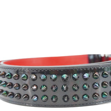 Load image into Gallery viewer, CHRISTIAN LOUBOUTIN Loubi Spiked Leather Belt Black Size 100.40
