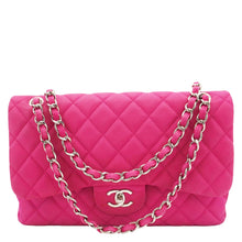 Load image into Gallery viewer, CHANEL Jumbo Classic Double Flap Quilted Caviar Leather Shoulder Bag Pink
