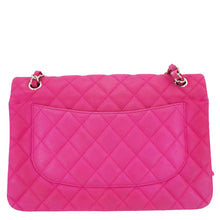 Load image into Gallery viewer, CHANEL Jumbo Classic Double Flap Quilted Caviar Leather Shoulder Bag Pink
