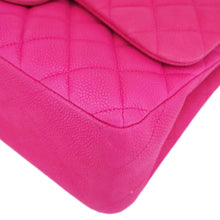 Load image into Gallery viewer, CHANEL Jumbo Classic Double Flap Quilted Caviar Leather Shoulder Bag Pink
