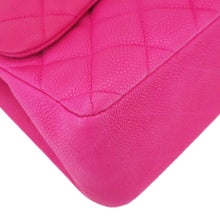 Load image into Gallery viewer, CHANEL Jumbo Classic Double Flap Quilted Caviar Leather Shoulder Bag Pink
