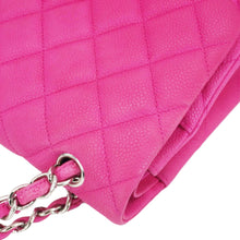 Load image into Gallery viewer, CHANEL Jumbo Classic Double Flap Quilted Caviar Leather Shoulder Bag Pink
