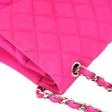 Load image into Gallery viewer, CHANEL Jumbo Classic Double Flap Quilted Caviar Leather Shoulder Bag Pink
