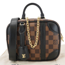 Load image into Gallery viewer, LOUIS VUITTON Valisette Souple BB Damier Ebene Shoulder Bag Black
