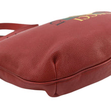 Load image into Gallery viewer, GUCCI Half Moon Logo Calfskin Leather Hobo Shoulder Bag Red 523588
