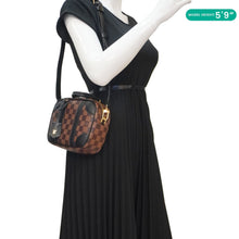 Load image into Gallery viewer, LOUIS VUITTON Valisette Souple BB Damier Ebene Shoulder Bag Black
