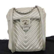 Load image into Gallery viewer, CHANEL Urban Spirit Small Chevron Calfskin Leather Backpack Silver
