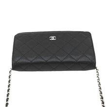 Load image into Gallery viewer, CHANEL Wallet On Chain Quilted Caviar Leather Crossbody Bag Black
