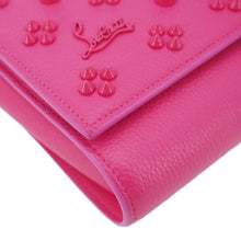 Load image into Gallery viewer, CHRISTIAN LOUBOUTIN Paloma Embellished Leather Chain Clutch Bag Pink
