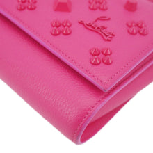 Load image into Gallery viewer, CHRISTIAN LOUBOUTIN Paloma Embellished Leather Chain Clutch Bag Pink
