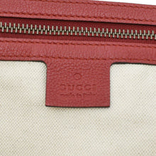 Load image into Gallery viewer, GUCCI Half Moon Logo Calfskin Leather Hobo Shoulder Bag Red 523588
