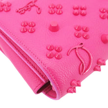 Load image into Gallery viewer, CHRISTIAN LOUBOUTIN Paloma Embellished Leather Chain Clutch Bag Pink
