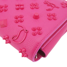 Load image into Gallery viewer, CHRISTIAN LOUBOUTIN Paloma Embellished Leather Chain Clutch Bag Pink
