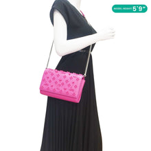 Load image into Gallery viewer, CHRISTIAN LOUBOUTIN Paloma Embellished Leather Chain Clutch Bag Pink
