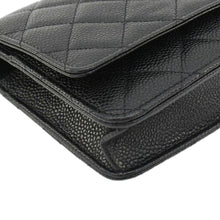 Load image into Gallery viewer, CHANEL Wallet On Chain Quilted Caviar Leather Crossbody Bag Black
