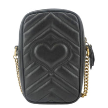 Load image into Gallery viewer, GUCCI GG Marmont Mini Matelasse Leather Crossbody Bag Black 598597
