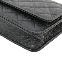 Load image into Gallery viewer, CHANEL Wallet On Chain Quilted Caviar Leather Crossbody Bag Black
