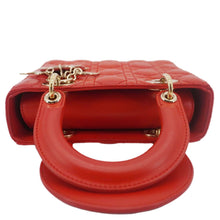 Load image into Gallery viewer, CHRISTIAN DIOR Lady Dior Cannage Lambskin Leather Crossbody Bag Red
