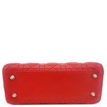 Load image into Gallery viewer, CHRISTIAN DIOR Lady Dior Cannage Lambskin Leather Crossbody Bag Red

