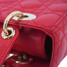 Load image into Gallery viewer, CHRISTIAN DIOR Lady Dior Cannage Lambskin Leather Crossbody Bag Red
