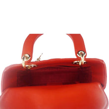 Load image into Gallery viewer, CHRISTIAN DIOR Lady Dior Cannage Lambskin Leather Crossbody Bag Red
