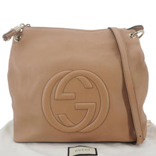 Load image into Gallery viewer, GUCCI Soho Medium Leather Tote Bag Brown 536194
