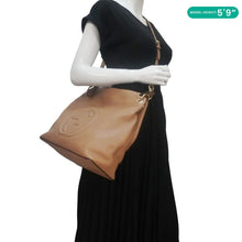 Load image into Gallery viewer, GUCCI Soho Medium Leather Tote Bag Brown 536194

