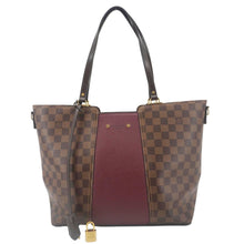 Load image into Gallery viewer, LOUIS VUITTON Jersey Damier Ebene Satchel Bag Bordeaux
