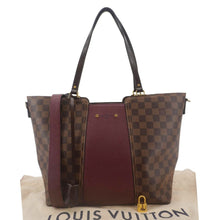 Load image into Gallery viewer, LOUIS VUITTON Jersey Damier Ebene Satchel Bag Bordeaux
