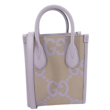 Load image into Gallery viewer, GUCCI Jumbo GG Canvas Mini Tote Bag Purple  671623
