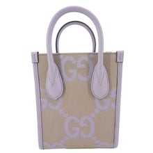 Load image into Gallery viewer, GUCCI Jumbo GG Canvas Mini Tote Bag Purple  671623
