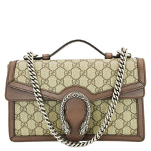 Load image into Gallery viewer, GUCCI Dionysus GG Supreme Canvas Top Handle Shoulder Bag Beige 621512
