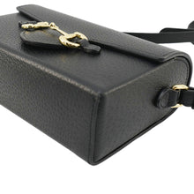 Load image into Gallery viewer, GUCCI Horsebit 1955 Flap Leather Shoulder Bag Black 732314
