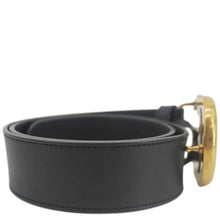 Load image into Gallery viewer, GUCCI Double G Marmont Buckle Smooth Leather Belt Black 400593
