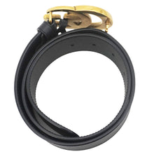 Load image into Gallery viewer, GUCCI Double G Marmont Buckle Smooth Leather Belt Black 400593
